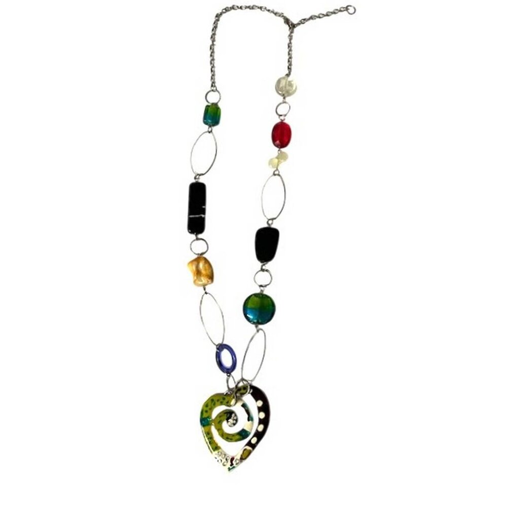 Heart Necklace Large Jumbo Stones